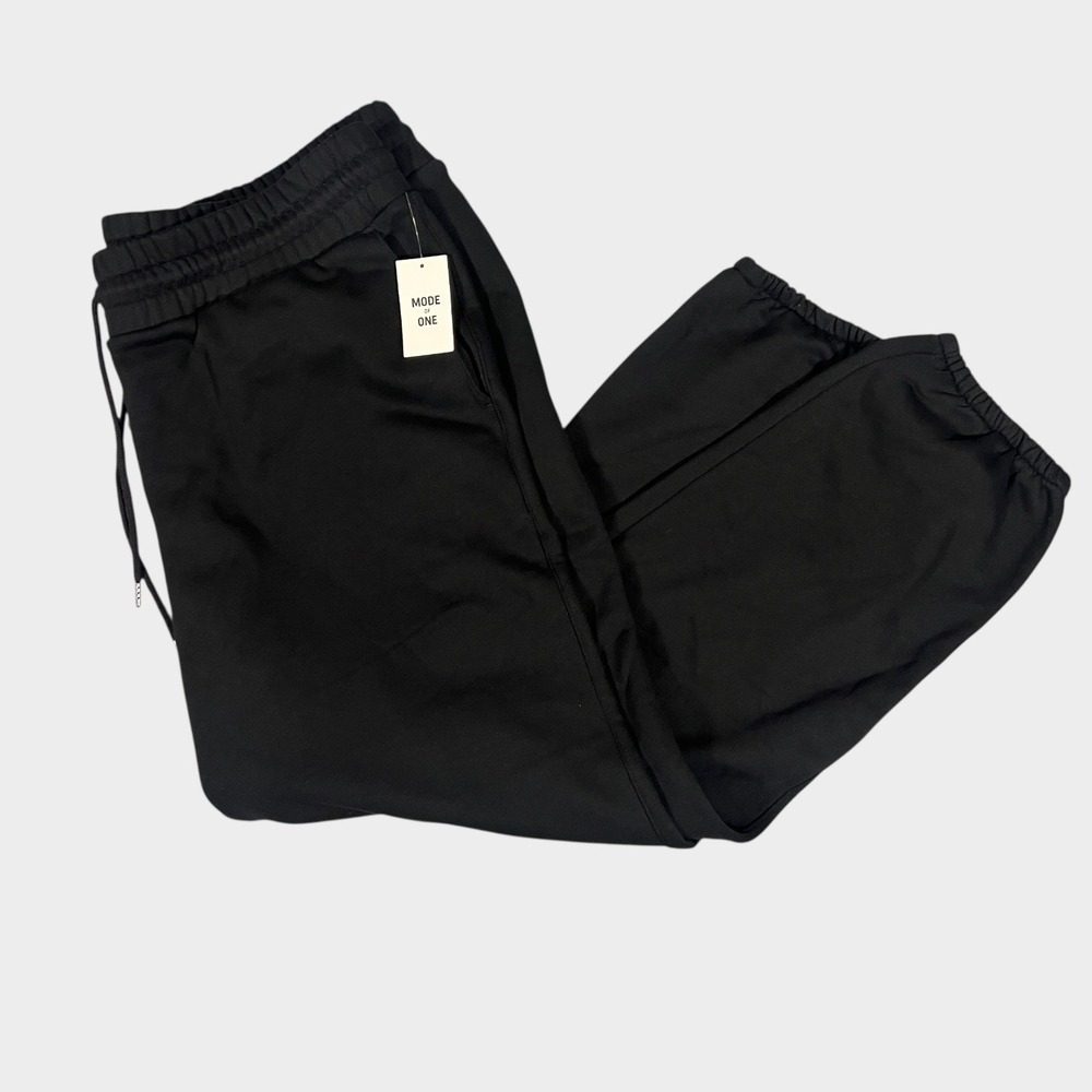 Macy's MODE OF ONE Men Black Fleece Wall‎ Jogger Sweatpants XXL Athletic Lounge